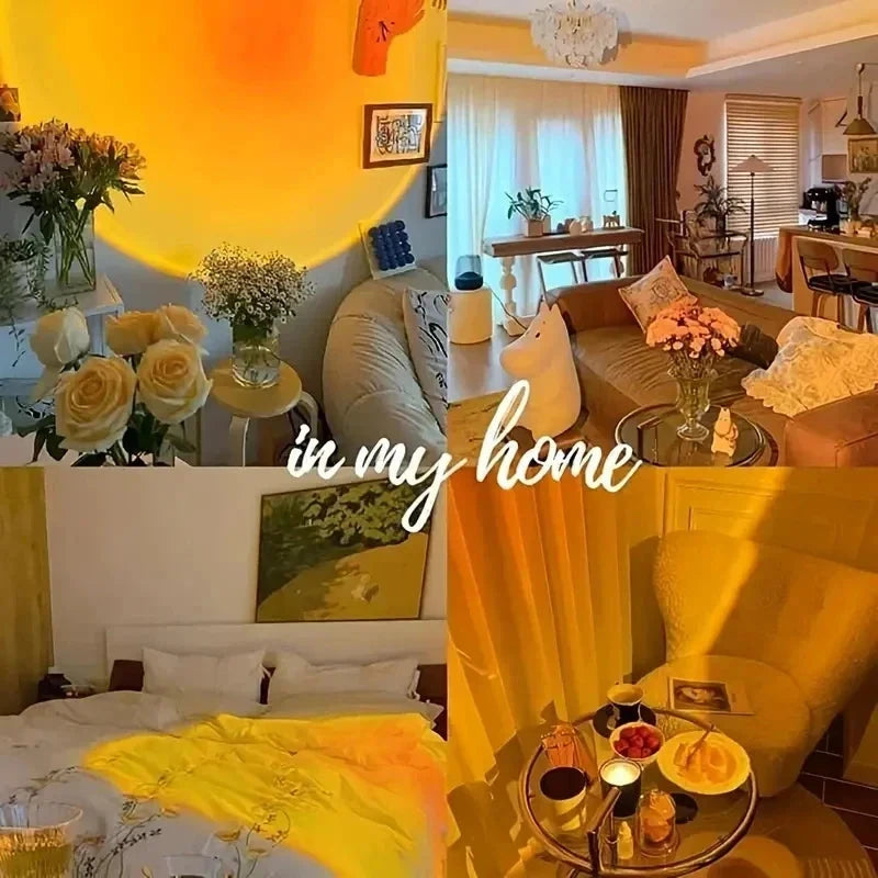 1pc-The new sunset light comes with earbuds and remote control in 16 colors Customized version Santa Secret